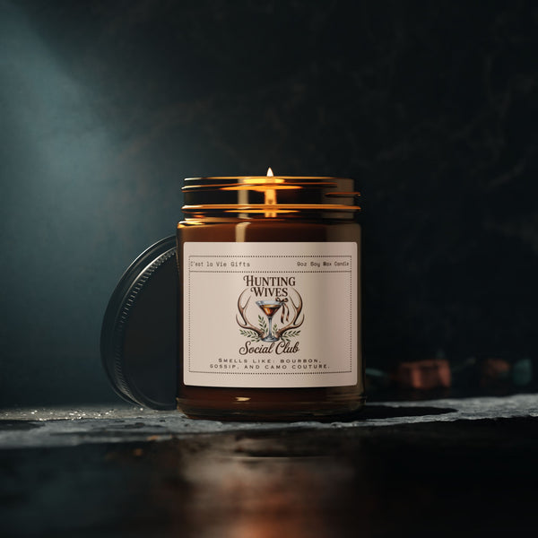 Hunting Social Club Soy Candle, Bourbon lover gift, Camo Couture, Rustic Decor, Eco-Friendly Candle