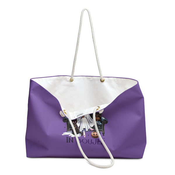 Halloween Weekender Bag, Travel Tote, Ghostly Vibes, Costume Accessories, Holiday Gift, Spooky Decor