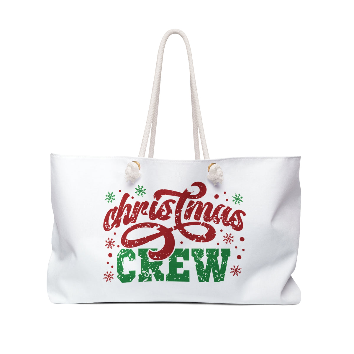 Christmas Crew Weekender Bag, Holiday Travel Tote, Shopping Tote, Girls Trip, Gift for Santa Lovers, Fun Christmas Gift, Family Holiday Bag