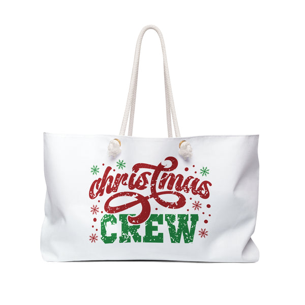 Christmas Crew Weekender Bag, Holiday Travel Tote, Shopping Tote, Girls Trip, Gift for Santa Lovers, Fun Christmas Gift, Family Holiday Bag