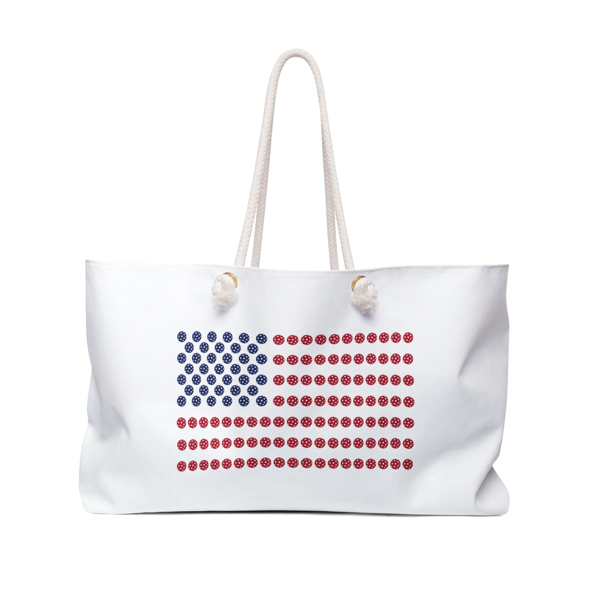 Patriotic Pickleball Weekender Bag, Travel Tote, Beach Bag, USA Flag Design, Summer Essentials, Fourth of July Gift
