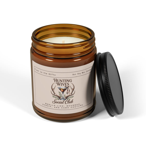 Hunting Social Club Soy Candle, Bourbon lover gift, Camo Couture, Rustic Decor, Eco-Friendly Candle