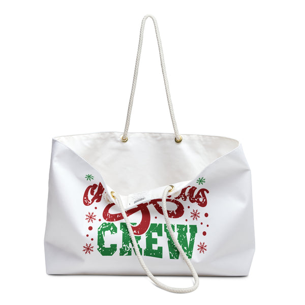 Christmas Crew Weekender Bag, Holiday Travel Tote, Shopping Tote, Girls Trip, Gift for Santa Lovers, Fun Christmas Gift, Family Holiday Bag