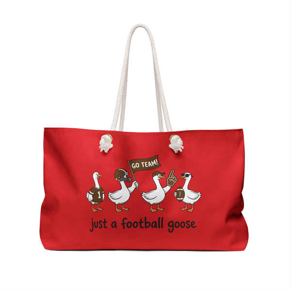 Football Goose Weekender Bag | Perfect for Game Day, Travel, Gift for Sports Enthusiasts, Fun Weekend Football Mom Gift