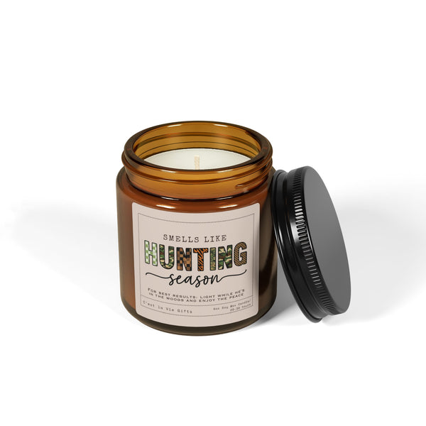 Smells Like Hunting Season | Hunting Gift, Outdoorsman Candle, Rustic Cabin Candle | Funny Candle