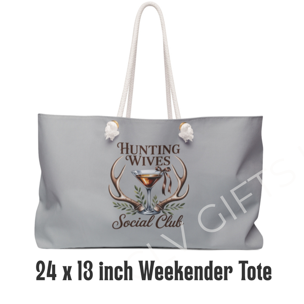 Hunting Social Club Tote Bag | Oversized Weekender Bag | Girls Trip & Bachelorette Gift