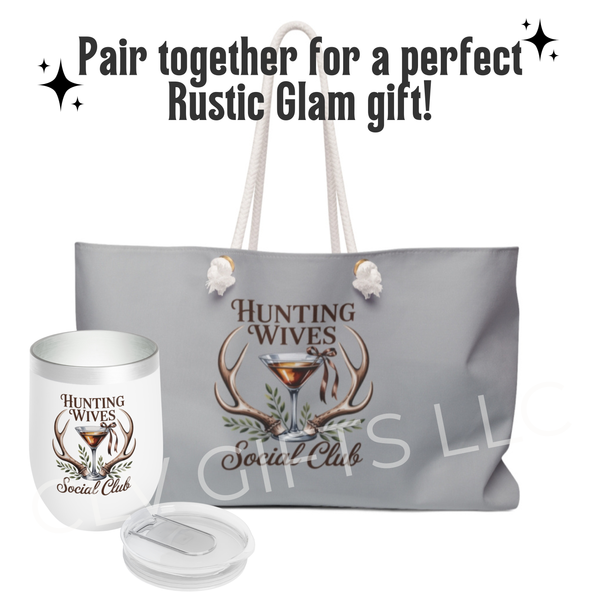 Hunting Social Club Tote Bag | Oversized Weekender Bag | Girls Trip & Bachelorette Gift