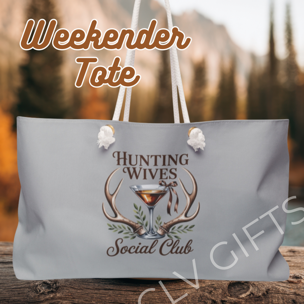 Hunting Social Club Tote Bag | Oversized Weekender Bag | Girls Trip & Bachelorette Gift