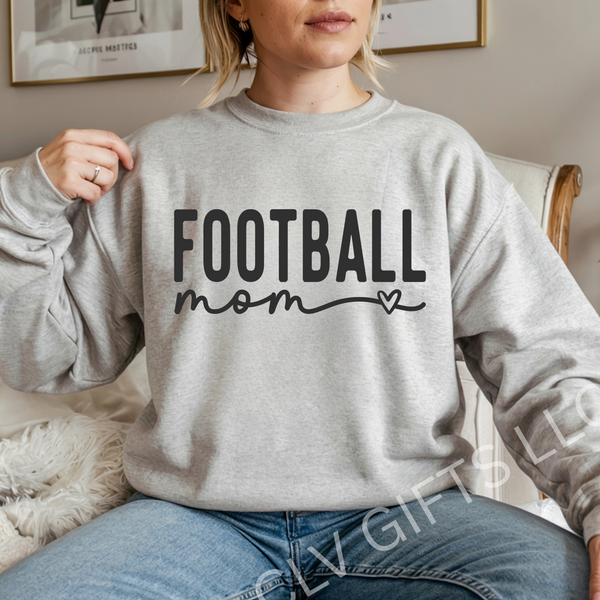 Football Mom Gildan 18000 Unisex Crewneck Sweatshirt, Comfortable Apparel for Football Moms, Game Day Wear, Sports Moms Gift, Cozy Casual Outfit