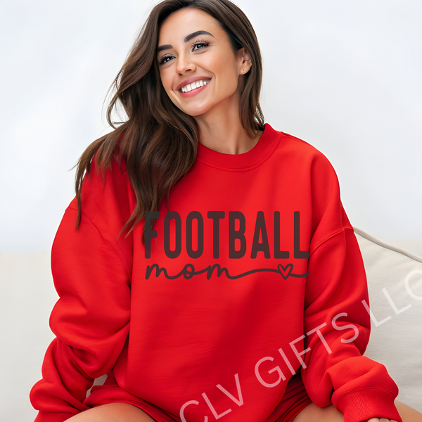Football Mom Gildan 18000 Unisex Crewneck Sweatshirt, Comfortable Apparel for Football Moms, Game Day Wear, Sports Moms Gift, Cozy Casual Outfit