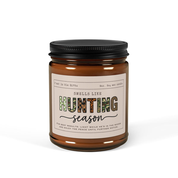 Smells Like Hunting Season | Hunting Gift, Outdoorsman Candle, Rustic Cabin Candle | Funny Candle