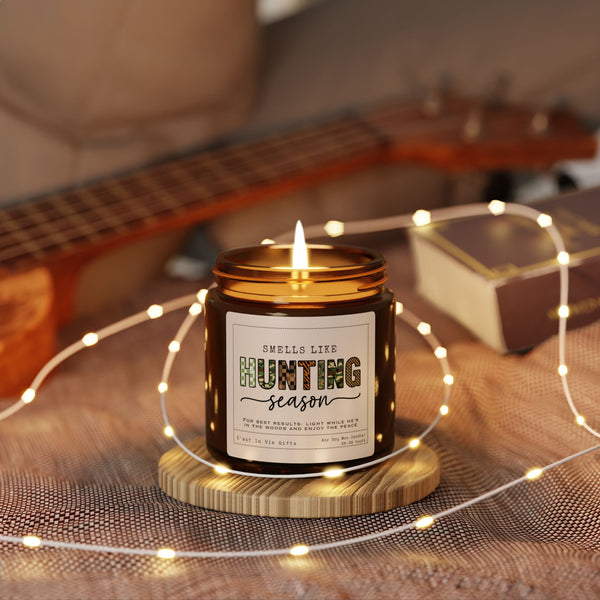 Smells Like Hunting Season | Hunting Gift, Outdoorsman Candle, Rustic Cabin Candle | Funny Candle