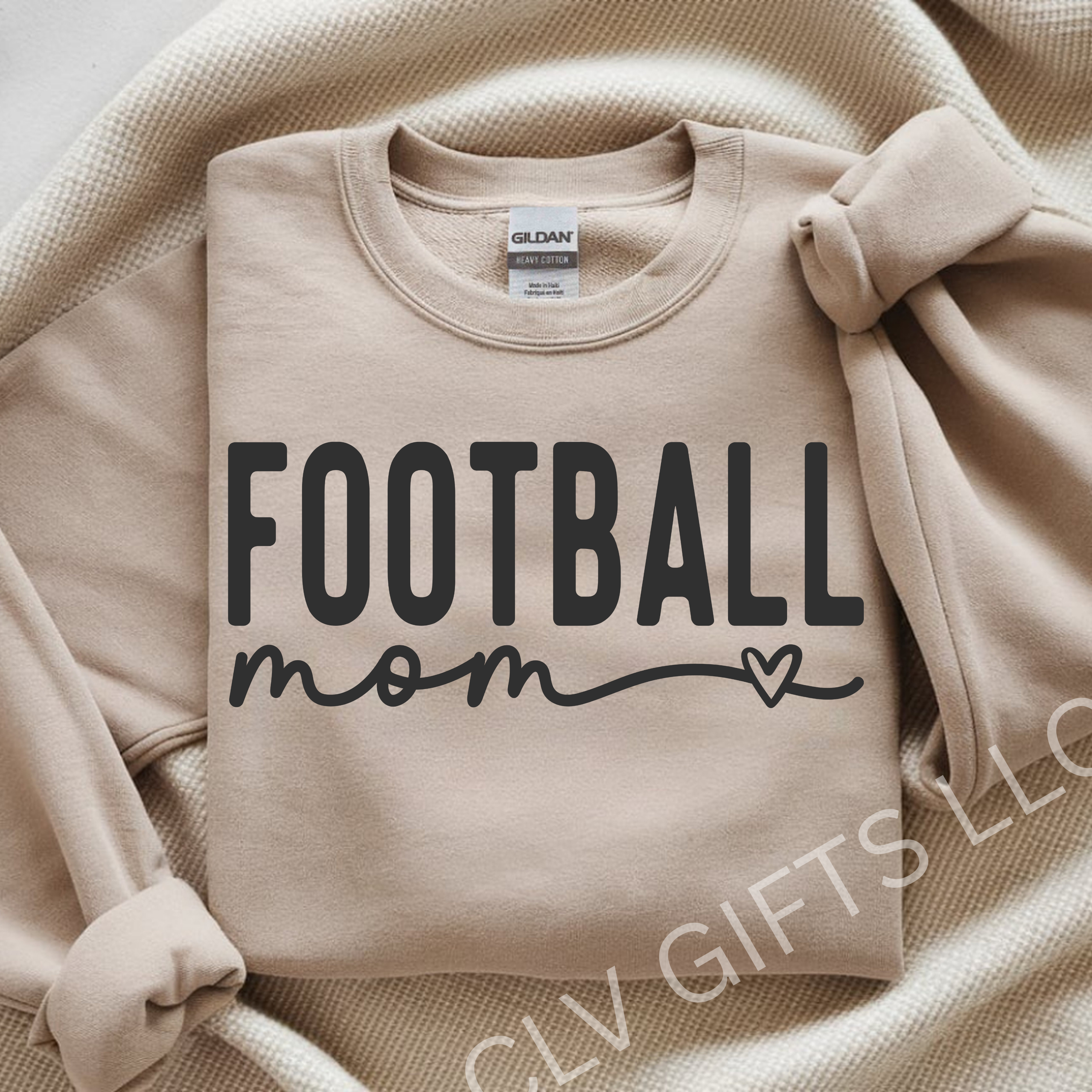 Football Mom Gildan 18000 Unisex Crewneck Sweatshirt, Comfortable Apparel for Football Moms, Game Day Wear, Sports Moms Gift, Cozy Casual Outfit