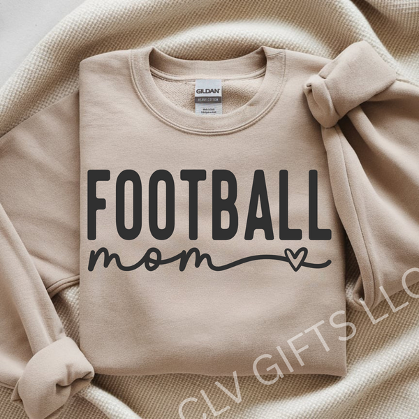 Football Mom Gildan 18000 Unisex Crewneck Sweatshirt, Comfortable Apparel for Football Moms, Game Day Wear, Sports Moms Gift, Cozy Casual Outfit