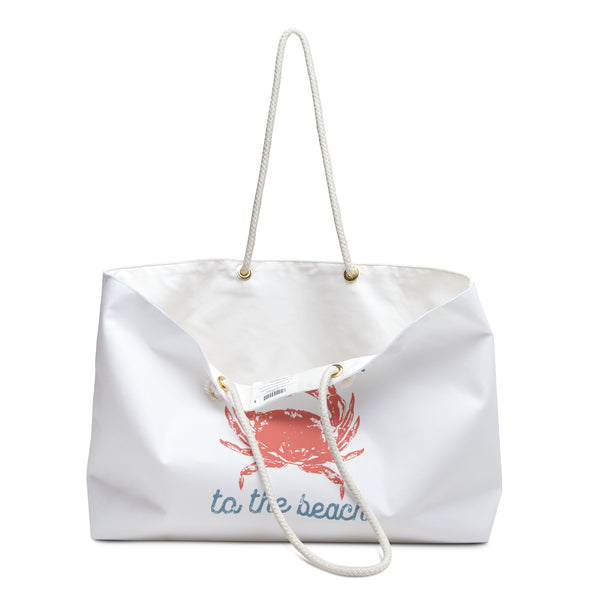If Crabby Please Return to the Beach Weekender Tote Bag | Coastal Getaway Beach Bag