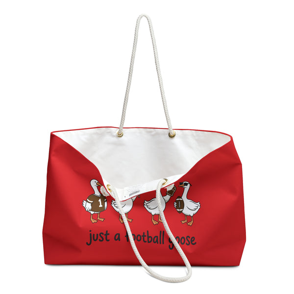 Football Goose Weekender Bag | Perfect for Game Day, Travel, Gift for Sports Enthusiasts, Fun Weekend Football Mom Gift