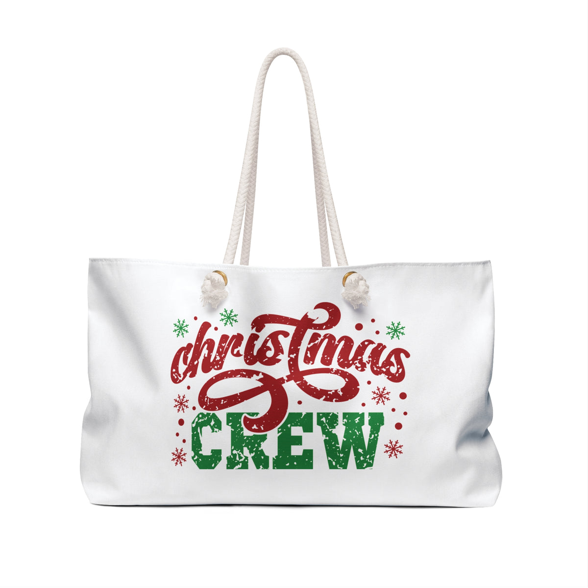 Christmas Crew Weekender Bag, Holiday Travel Tote, Shopping Tote, Girls Trip, Gift for Santa Lovers, Fun Christmas Gift, Family Holiday Bag