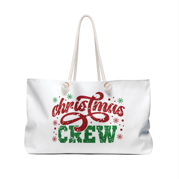 Christmas Crew Weekender Bag, Holiday Travel Tote, Shopping Tote, Girls Trip, Gift for Santa Lovers, Fun Christmas Gift, Family Holiday Bag