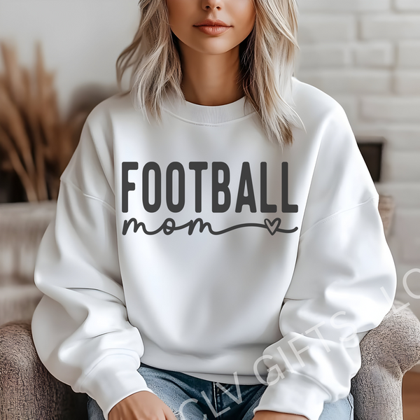 Football Mom Gildan 18000 Unisex Crewneck Sweatshirt, Comfortable Apparel for Football Moms, Game Day Wear, Sports Moms Gift, Cozy Casual Outfit