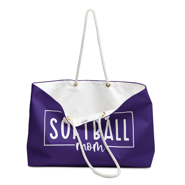 Softball Mom Weekender Bag, Stylish Travel Tote, Game Day, Tournaments, Sporty Diaper Bag, Gift for Softball Moms, Fun Weekend Getaway Bag