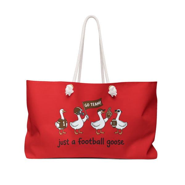 Football Goose Weekender Bag | Perfect for Game Day, Travel, Gift for Sports Enthusiasts, Fun Weekend Football Mom Gift