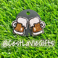 Beaded Beer Mug Earrings