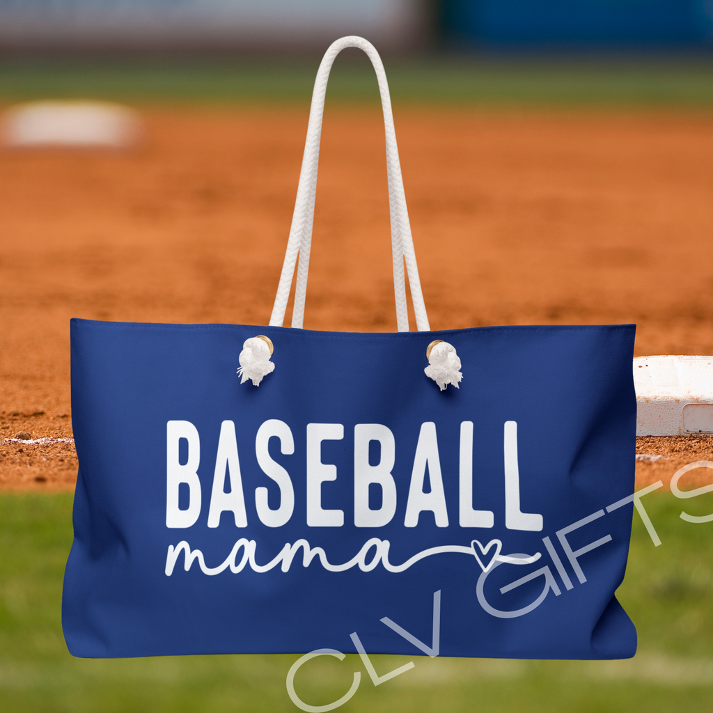 Baseball Mama Weekender Bag - Perfect for Sports Events, Travel, & Mom's Outings, Tote Bag for Baseball Lovers, Gift for Mothers