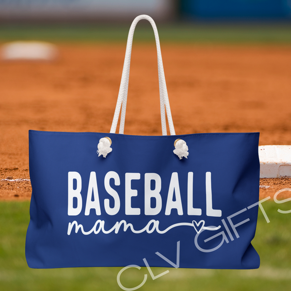 Baseball Mama Weekender Bag - Perfect for Sports Events, Travel, & Mom's Outings, Tote Bag for Baseball Lovers, Gift for Mothers