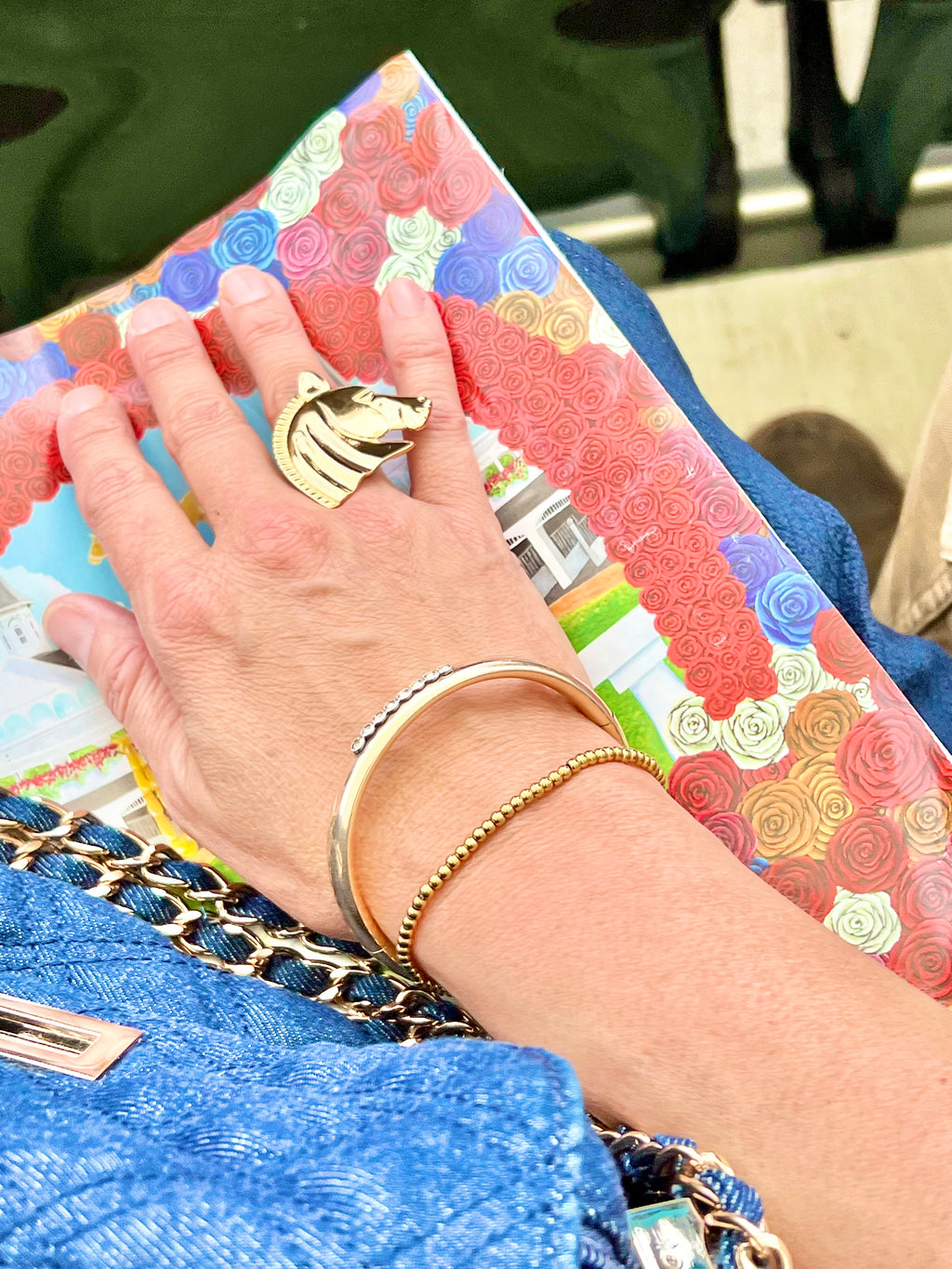 Gold Horse Ring 🏇 Kentucky Derby Statement Jewelry