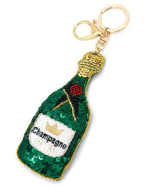 Champagne Bottle Keychain - Cheers!