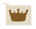Crown Beaded Coin Purse – Ivory & Gold