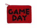 Game Day Beaded Coin Purse – Red & Black