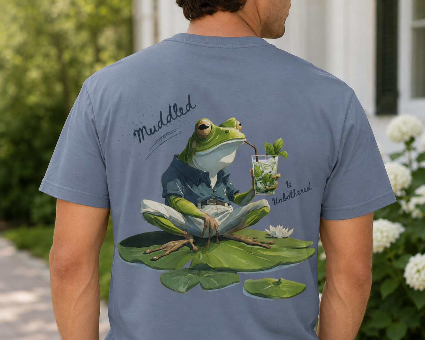Muddled & Unbothered Comfort Colors® Frog Cocktail T-Shirt