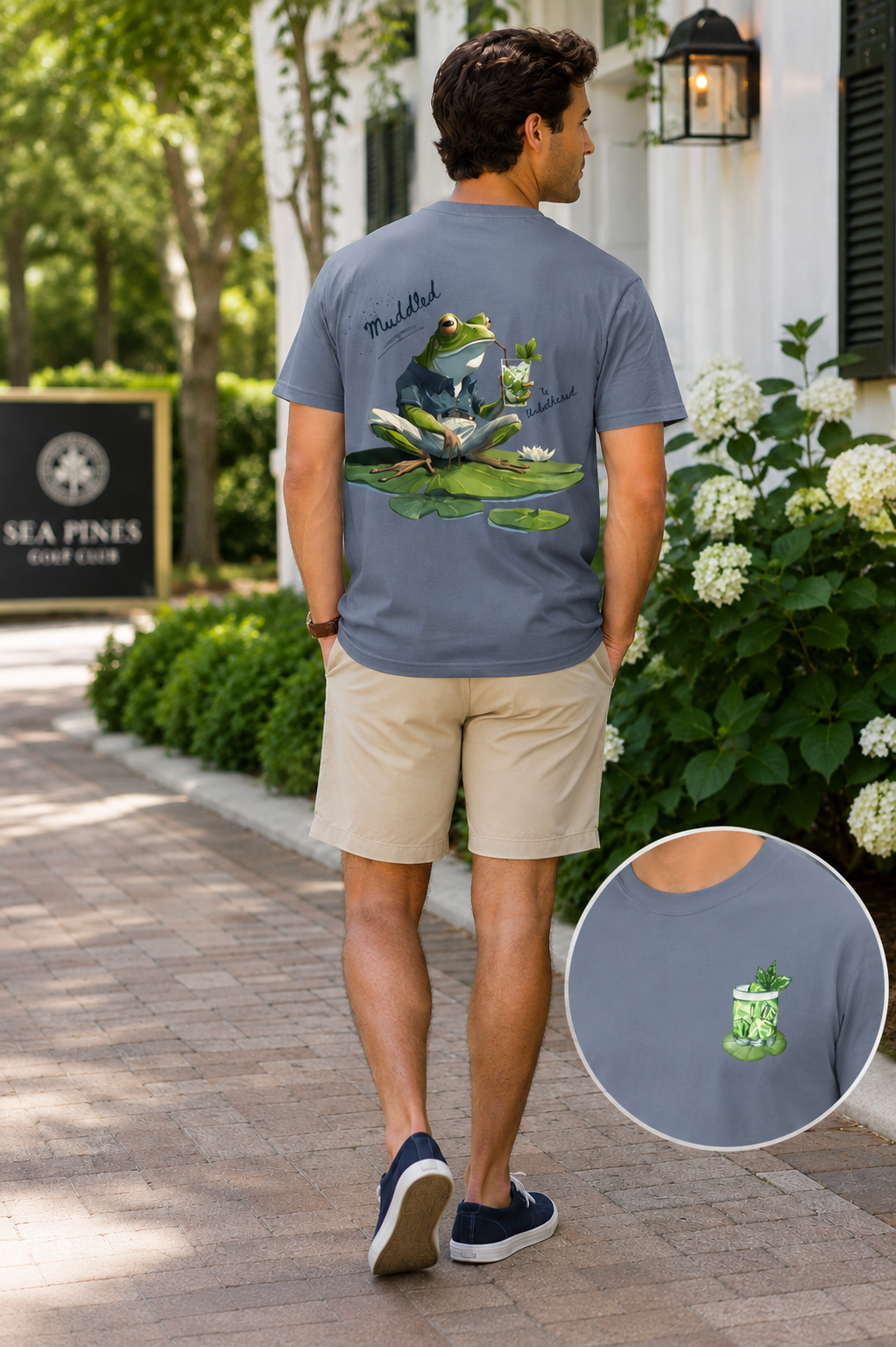 Muddled & Unbothered Comfort Colors® Frog Cocktail T-Shirt