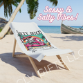 Funny Skeleton Flamingo Beach Towel – Salty Bitch Social Club | Sassy Summer Pool Towel, Girls Trip Gift, Bachelorette Beach Essential