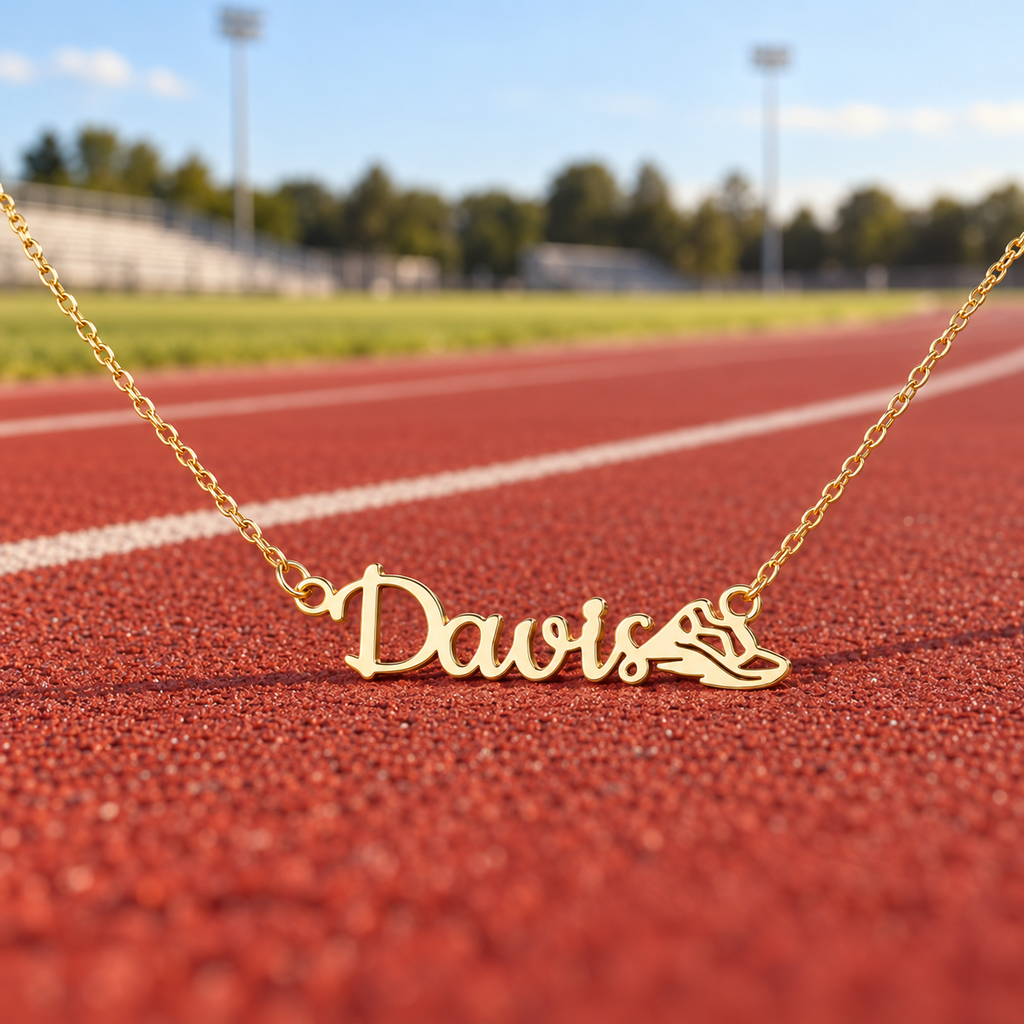Personalized Track Mom Necklace