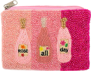 Rose All Day Beaded Coin Purse