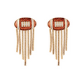 Football Bling Fringe Earrings | Game Day Glam Jewelry | Sassy Football Mom Gift