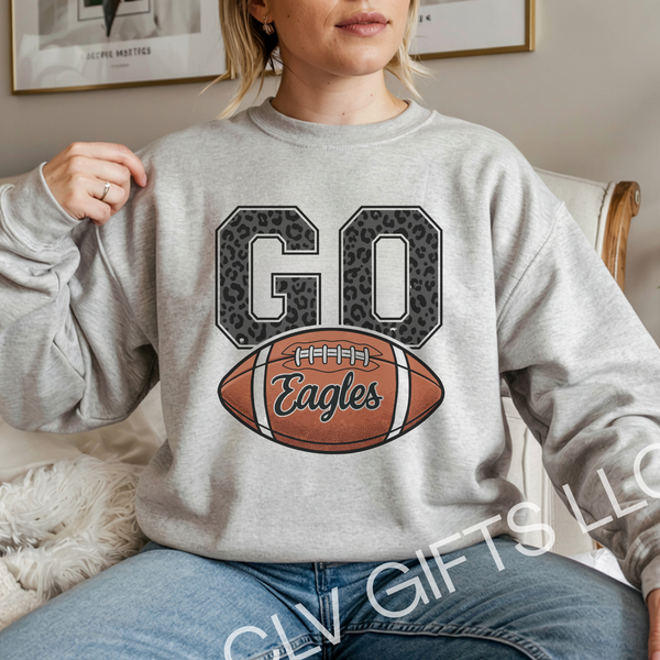 Eagles Football Fan Crewneck Sweatshirt - Unisex Athletic Apparel, Game Day Outfit, Sports Team Gear, Casual Sweatshirt, Perfect Gift for Fans