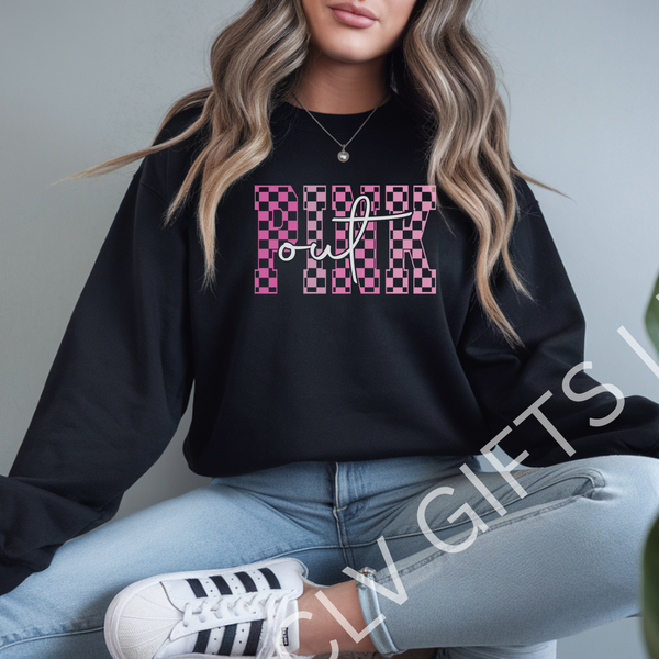 Pink Out Long Sleeve T-Shirt - Game Day - Pep Rally - Breast Cancer Awareness shirt - October we wear pink shirt