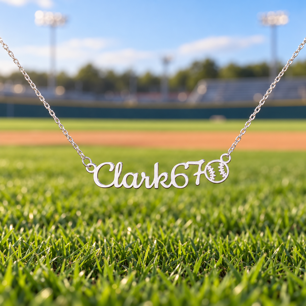 Personalized Baseball Mom Necklace