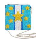 Beaded Star Square Bag - Blues/Multi