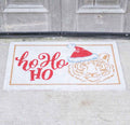 HO HO HO Santa Tiger Christmas Doormat