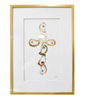 Gold Oyster Cross Framed Print