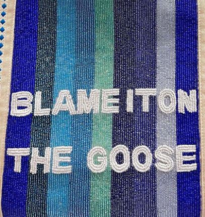 Blame It On The Goose Tote Bag - Beach Bag - Beaded - BOHO Style