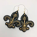 Multi Bead Fleur de Lis Earrings