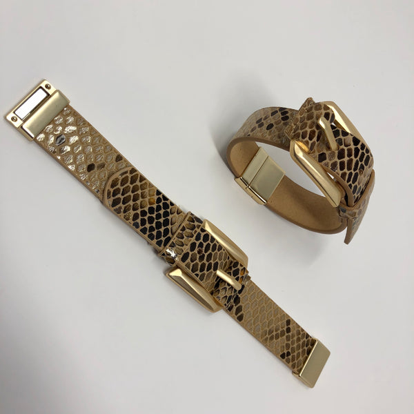 Snakeskin Buckle Cuff Bracelet