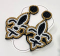 Fleur de Lis Seed Bead Earrings