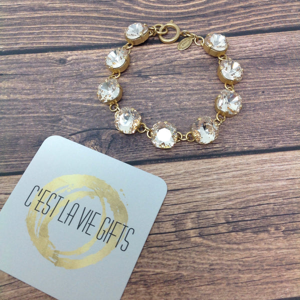 Catherine Popesco Large Stone - Swarovski Crystal Bracelet 12 mm