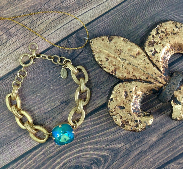 Catherine Popesco Blue Ruby or Mermaid Bracelet in Gold ~ La Vie Parisienne Jewelry